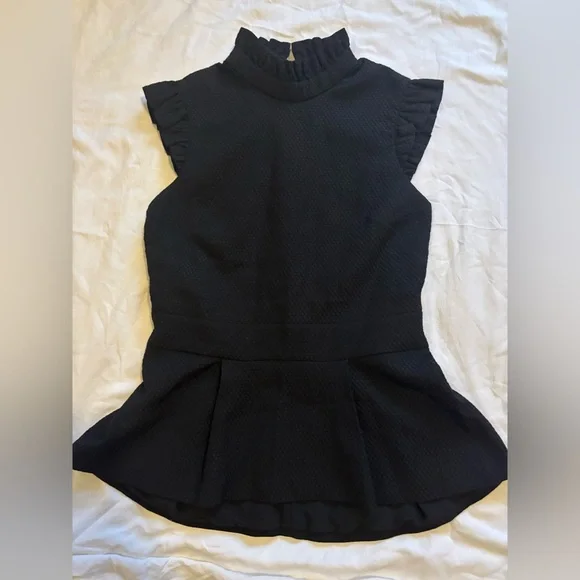 Ted Baker Elegant Black Peplum Top - Picture 5 of 8